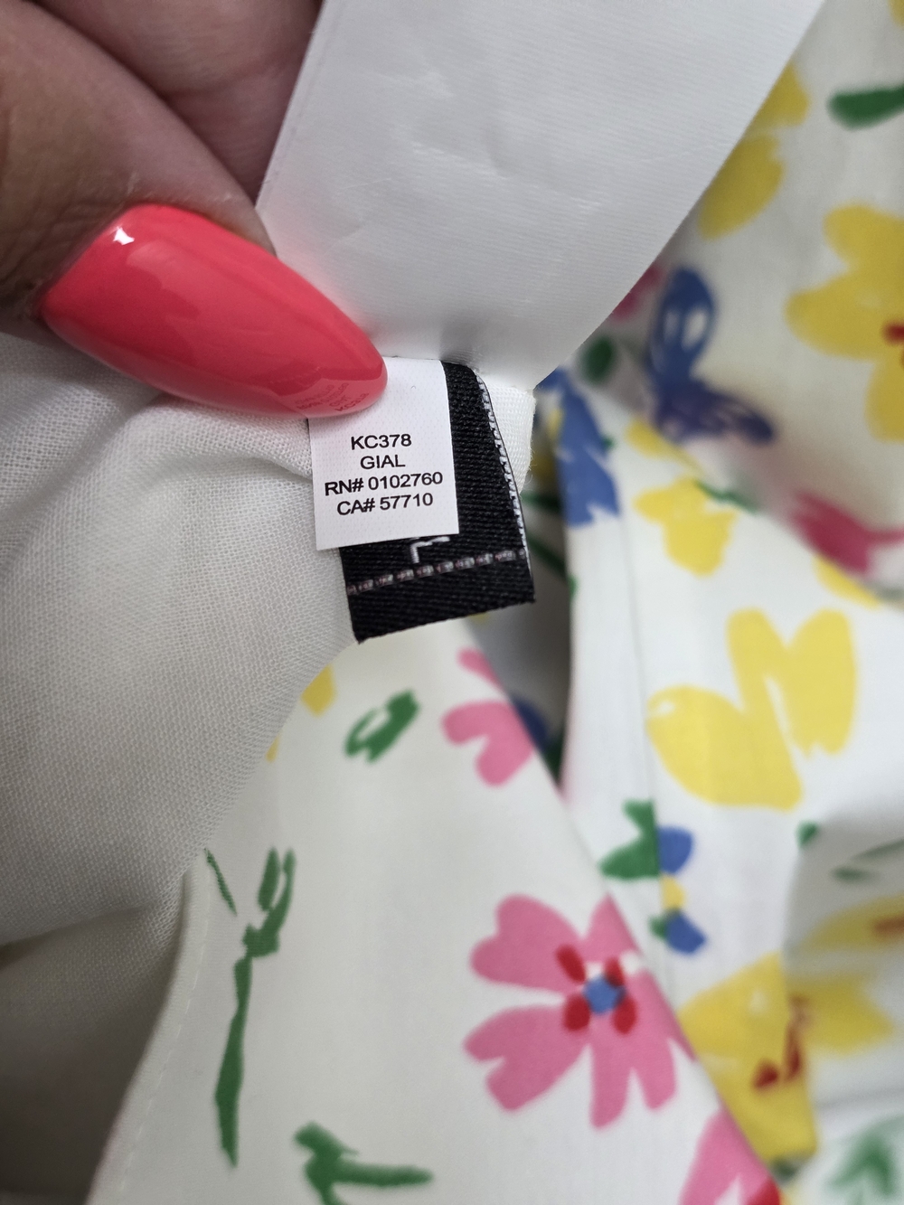 Kate Spade Garden Bouquet Fit & Flare Floral Midi Dress Size 4 Bow Strap KC378 - Picture 6 of 7